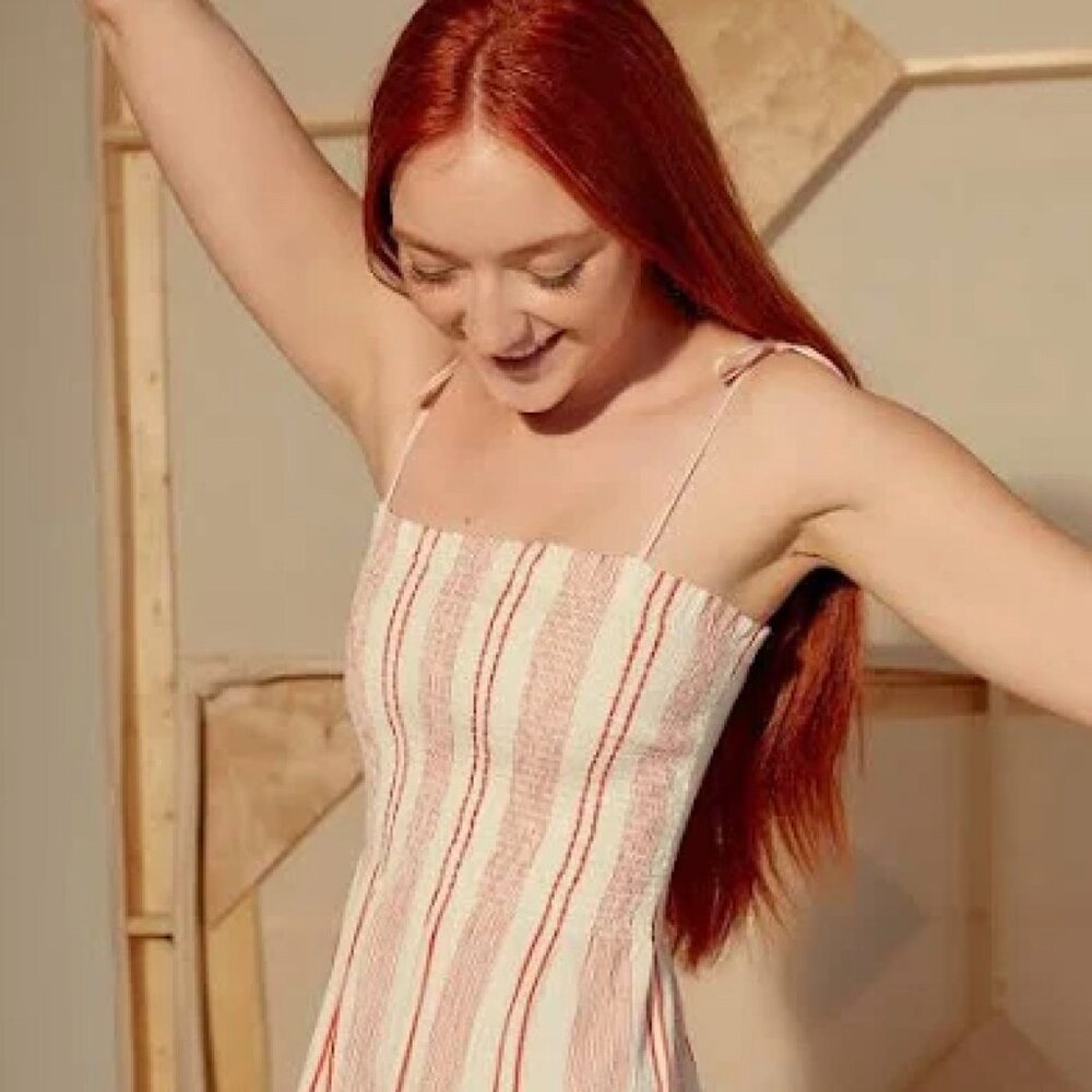 Joie: ​Jailene Striped Smocked Maxi Dress